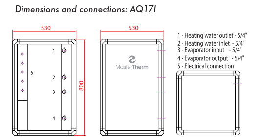 MasterTherm AquaMaster Inverter-17I bron/water-water warmtepomp pakket