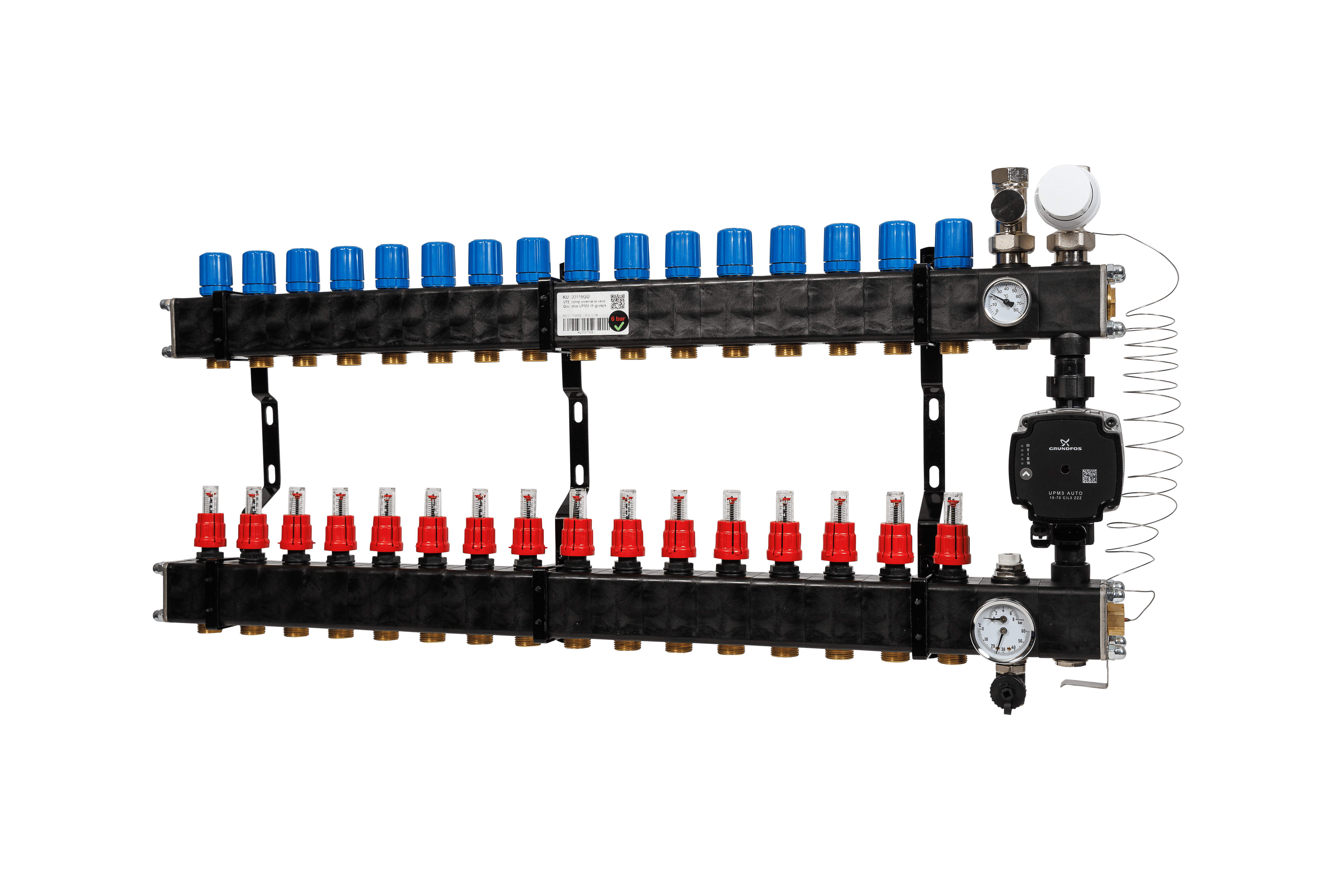 VTE comp vloerverw.verd. Grundfos UPM3 16-groeps