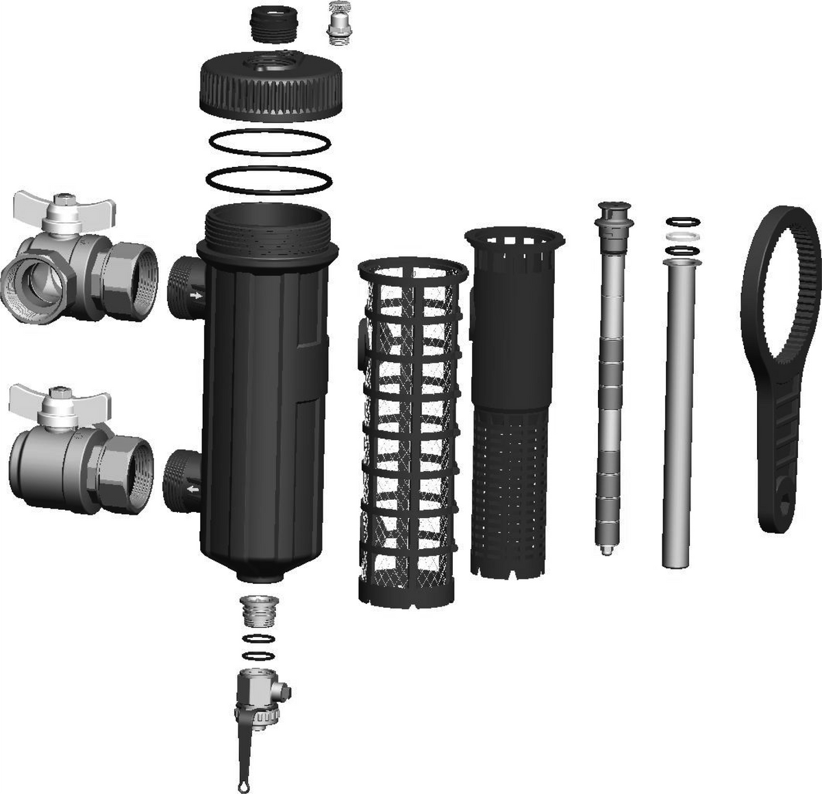 Quadromag HP 5/4" - magnetisch-mechanisch filter