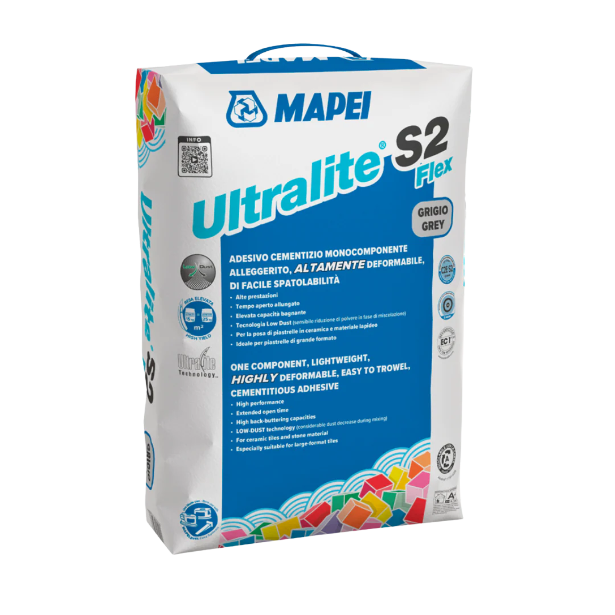 Ultralite S2 tegellijm grijs (15kg)