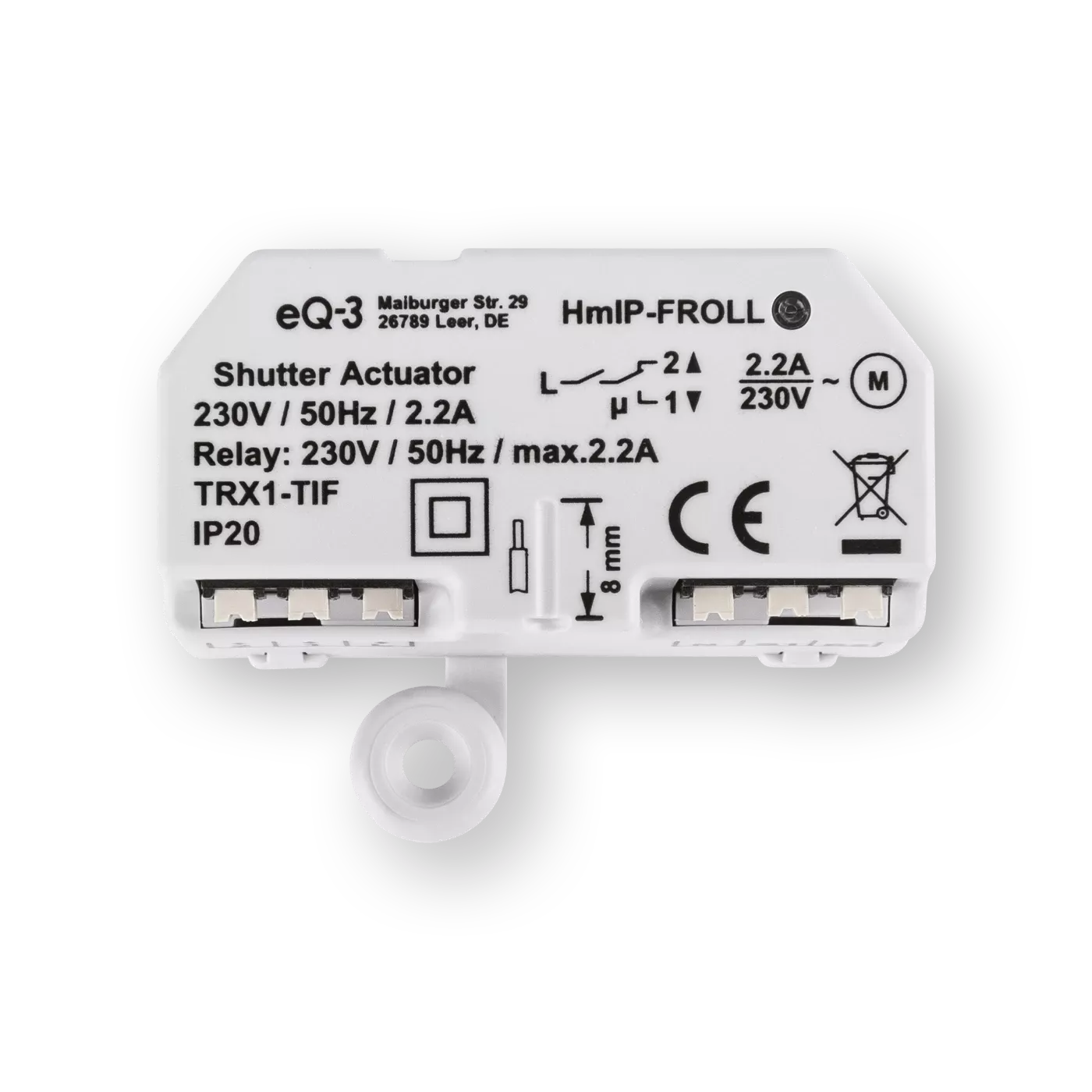 Homematic IP Rolluikactor (HmIP-FROLL) – Inbouw