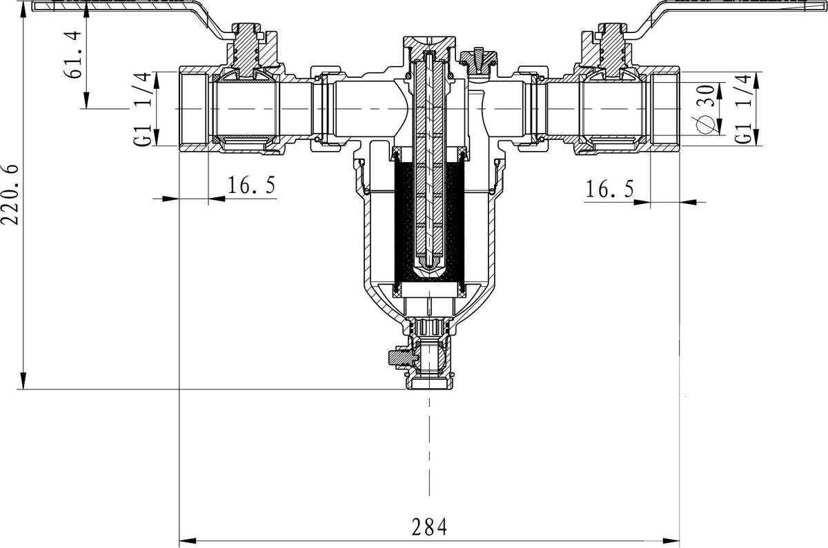 Quadromag basic 5/4" - magnetisch-mechanisch filter