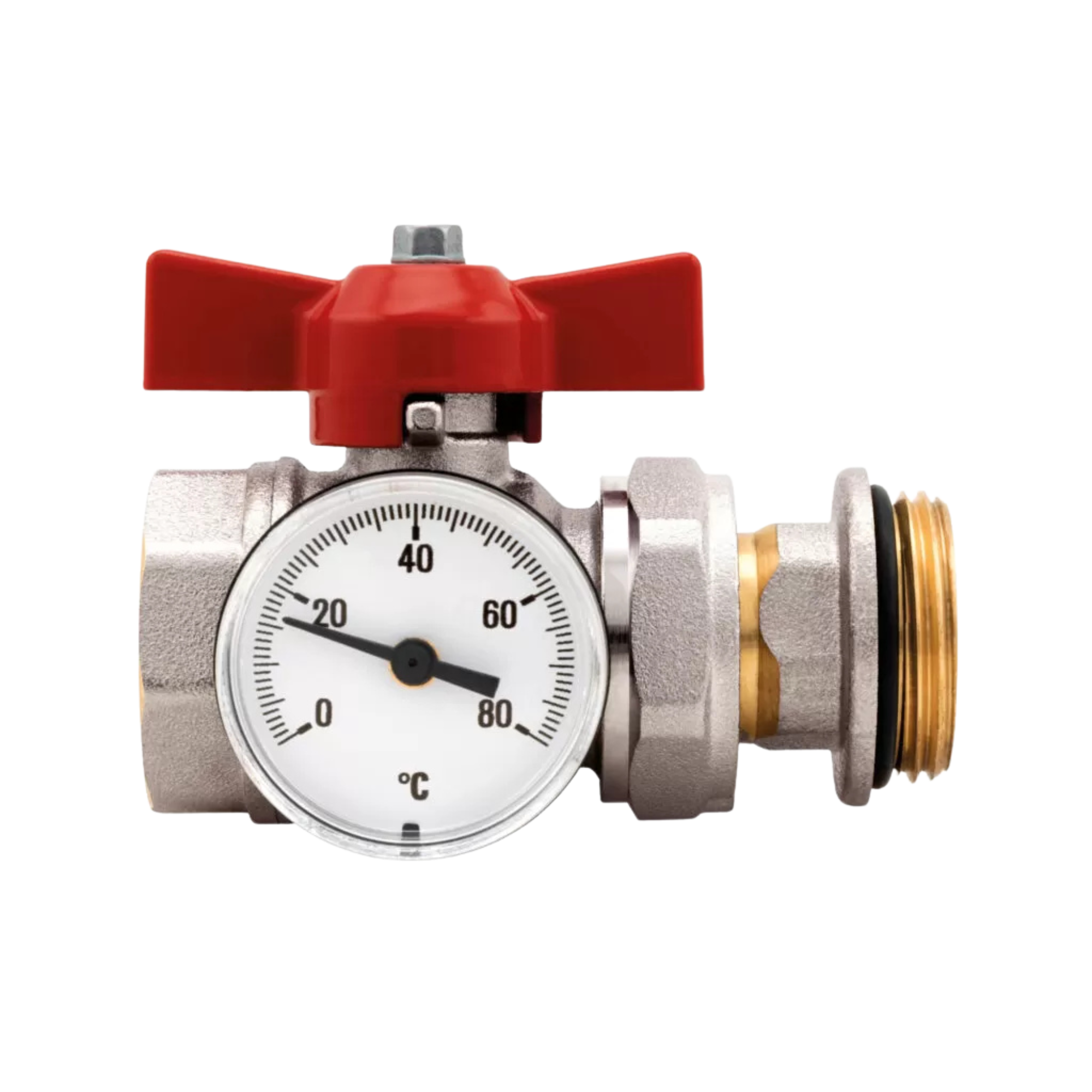 Kogelkraanset 1" incl. 2 thermometers