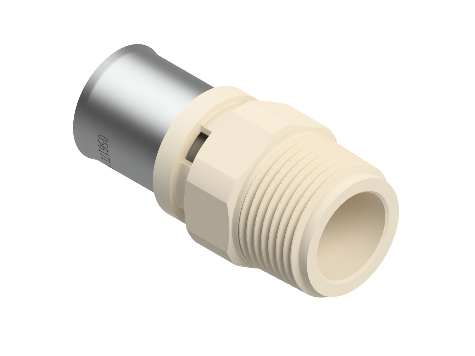Perskoppeling bu 20x2,25mm-1/2" BSP PPSU