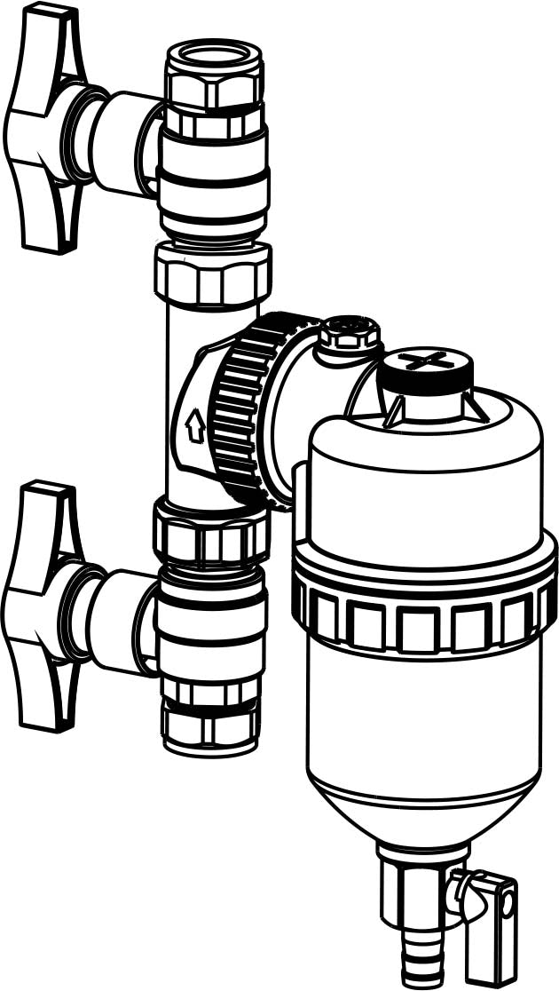 Quadromag basic 3/4" - magnetisch-mechanisch filter